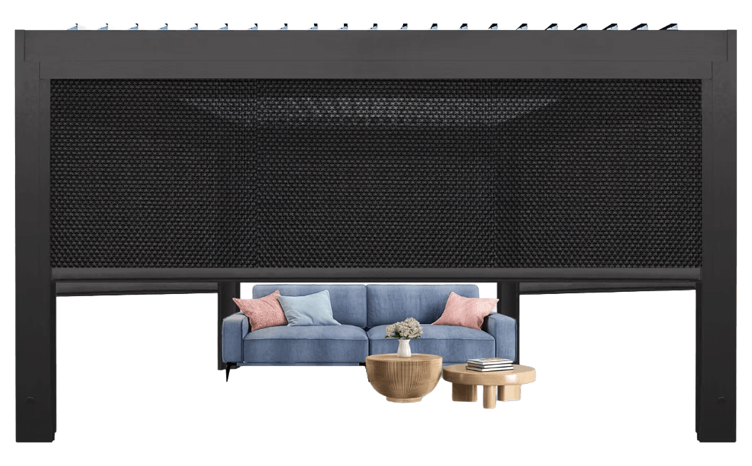 Integrated gutter pergola